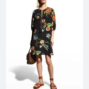 JOHNNY WAS Zorya Printed Floral Mini Dress Size L